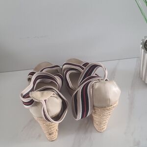 Stylish Beige Wedge Sandals